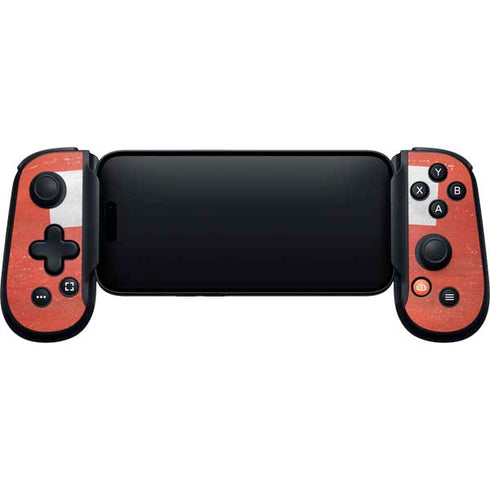 Switzerland Flag Distressed Backbone One for iPhone Game Controller Skin